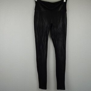 Spanx Faux Leather Leggings Black Size S/P Neutral Edgy Rocker Baddie